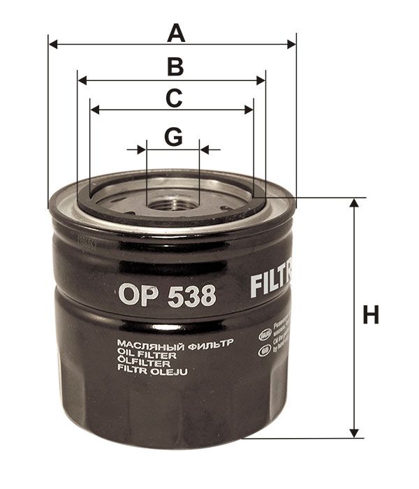 Olejový filtr Filtron OP 538