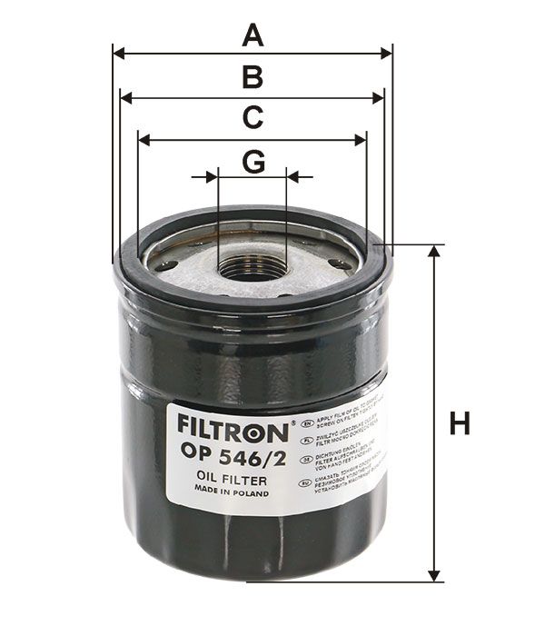 Olejový Filtr Filtron OP 546/2