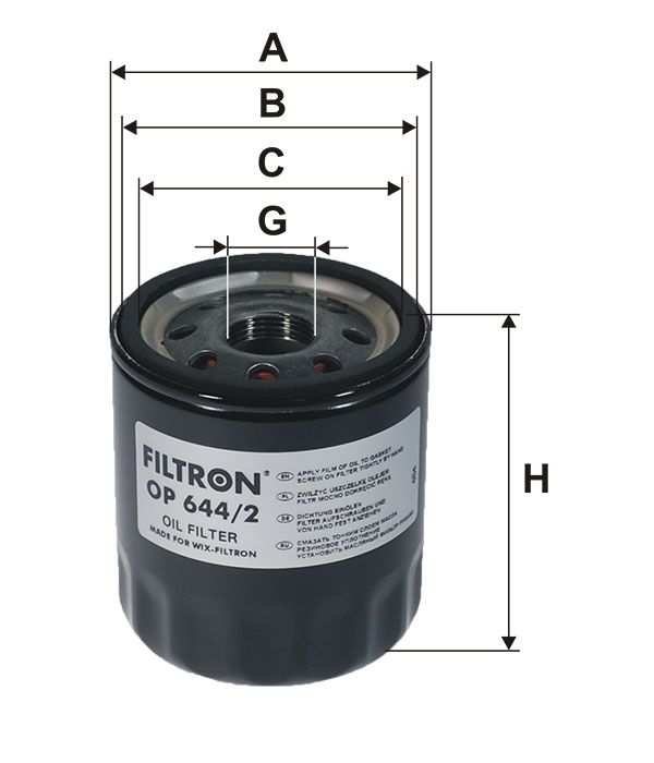 Olejový filtr Filtron OP 644/2