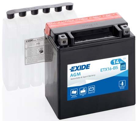 Moto baterie EXIDE ETX16-BS, 14Ah