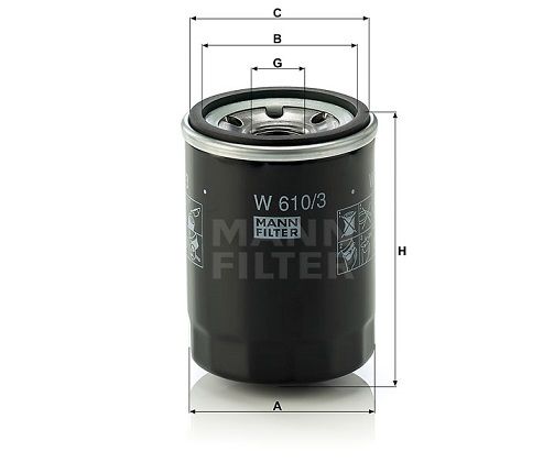 Olejový Filtr Mann-Filter W 610/3