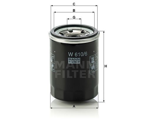 Olejový filtr Mann-Filter W 610/6