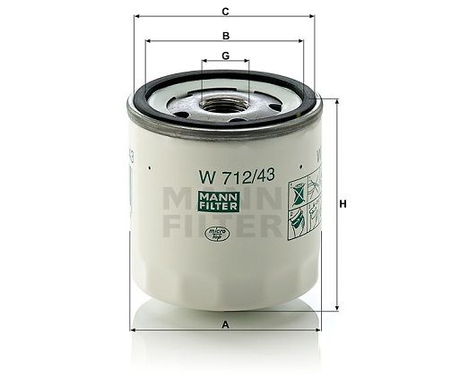 Olejový filtr Mann-Filter W 712/43