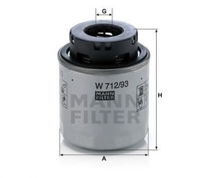 Olejový filtr Mann-Filter W 712/93