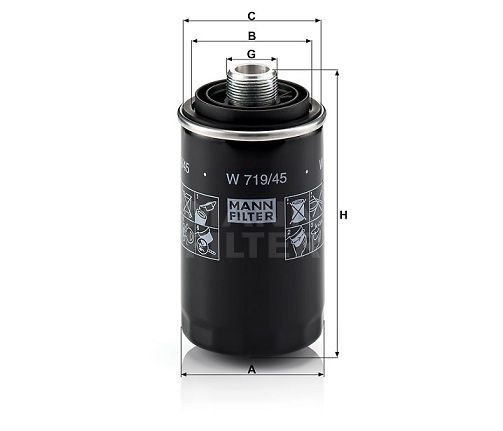 Olejový filtr Mann-Filter W 719/45