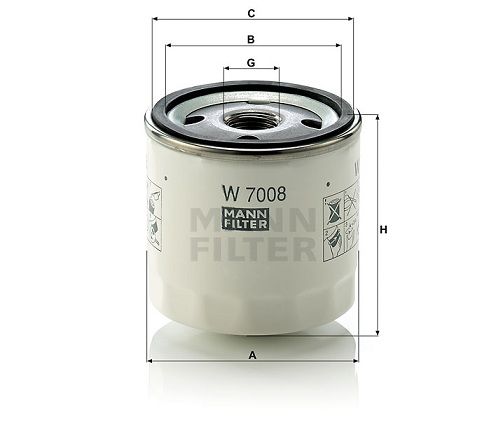 Olejový filtr Mann-Filter W 7008
