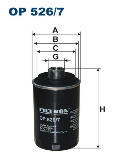 Olejový filtr Filtron OP 526/7