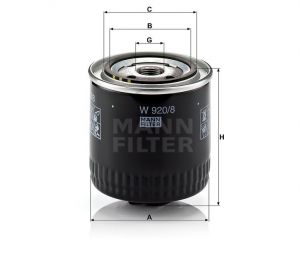 Olejový filtr Mann-filter W 920/8