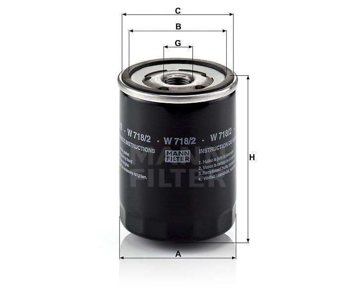 Olejový filtr Mann-Filter HU 718/2