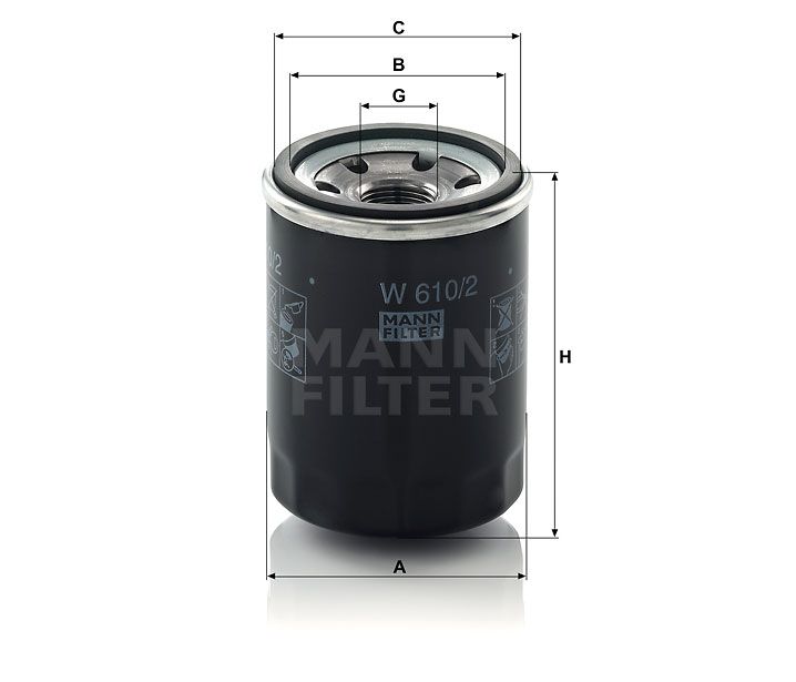 Olejový Filtr Mann-Filter W 610/2