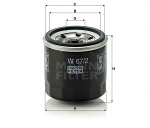 Olejový filtr Mann-Filter W 67/2