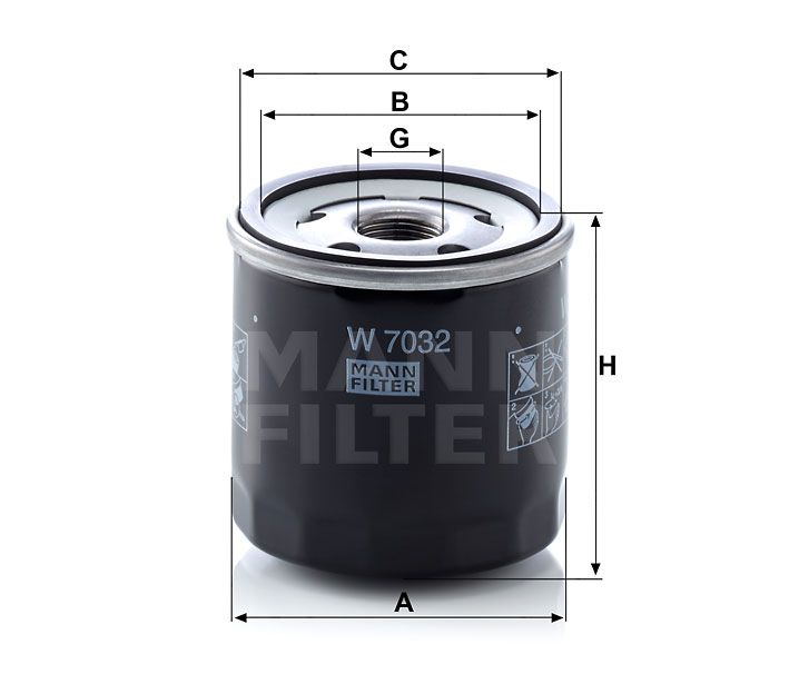 Olejový filtr Mann-Filter W 7032