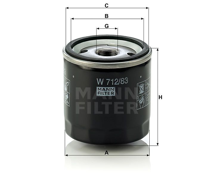 Olejový filtr Mann-Filter W 712/83