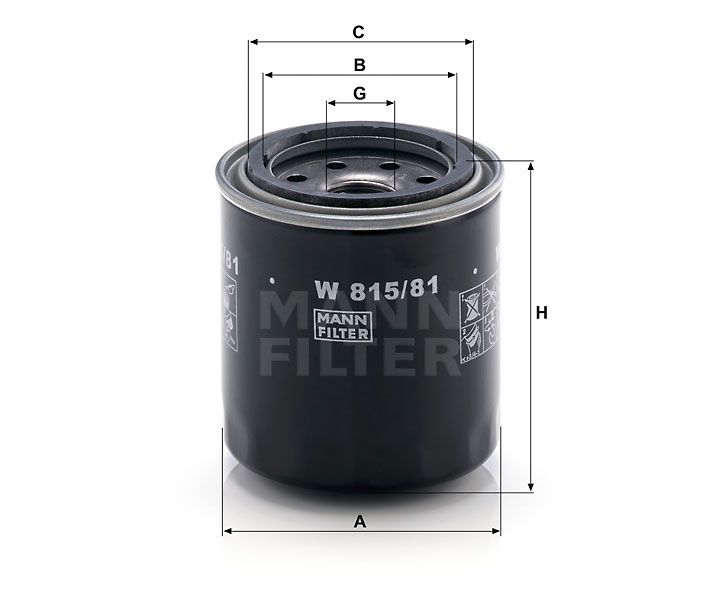 Olejový filtr Mann-Filter W 815/81