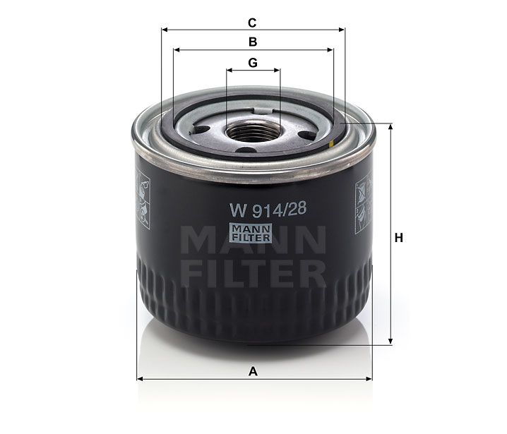 Olejový filtr Mann-Filter W 914/28