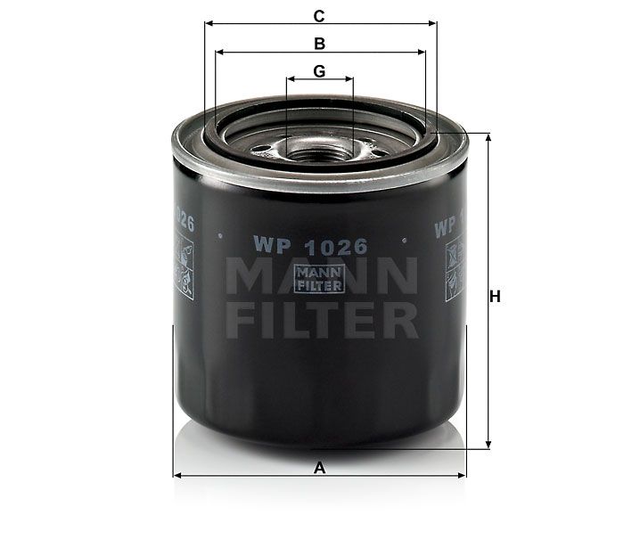 Olejový filtr Mann-Filter WP 1026