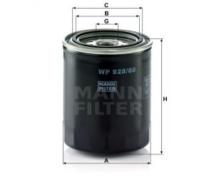 Olejový filtr Mann-Filter WP 928/80