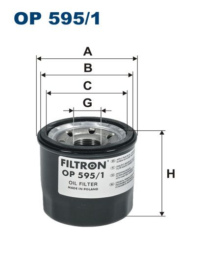 Olejový filtr Filtron OP 595/1
